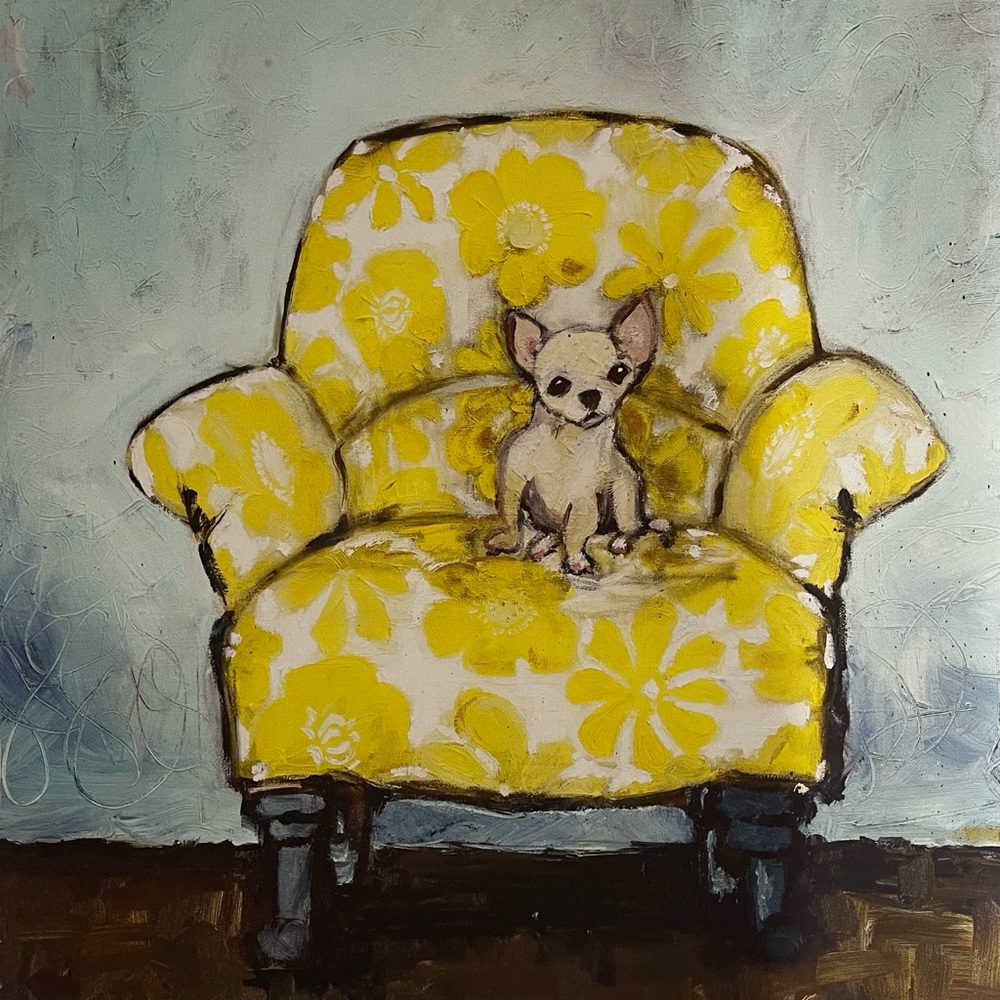 Gliclee Chihuahua On Chair - Picture 1 of 6